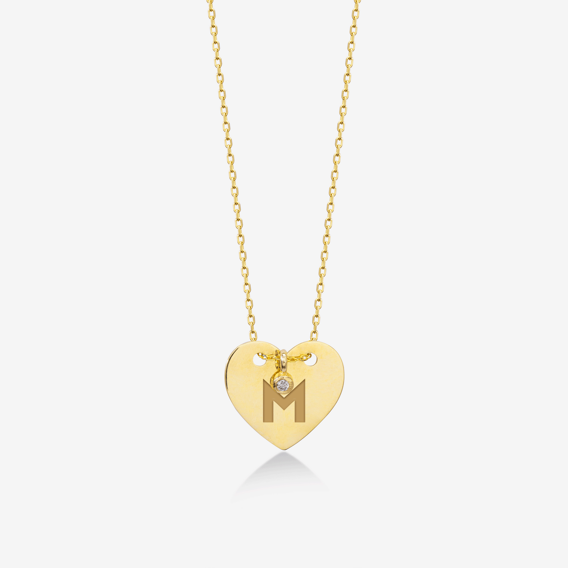 Diamond Heart 14k Solid Gold Necklace for Women