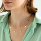 14k Solid Gold Multi Discs Station Necklace for Women